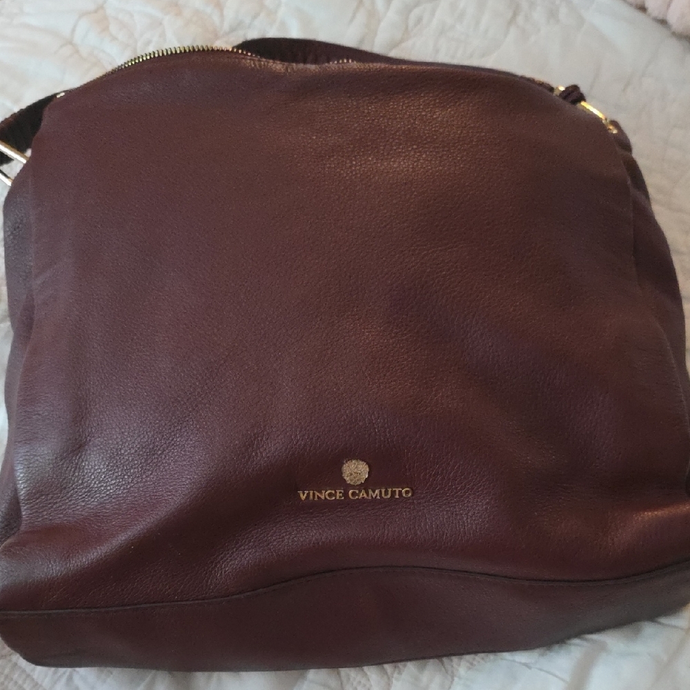Vince Camuto Deep Burgundy Hobo Bag